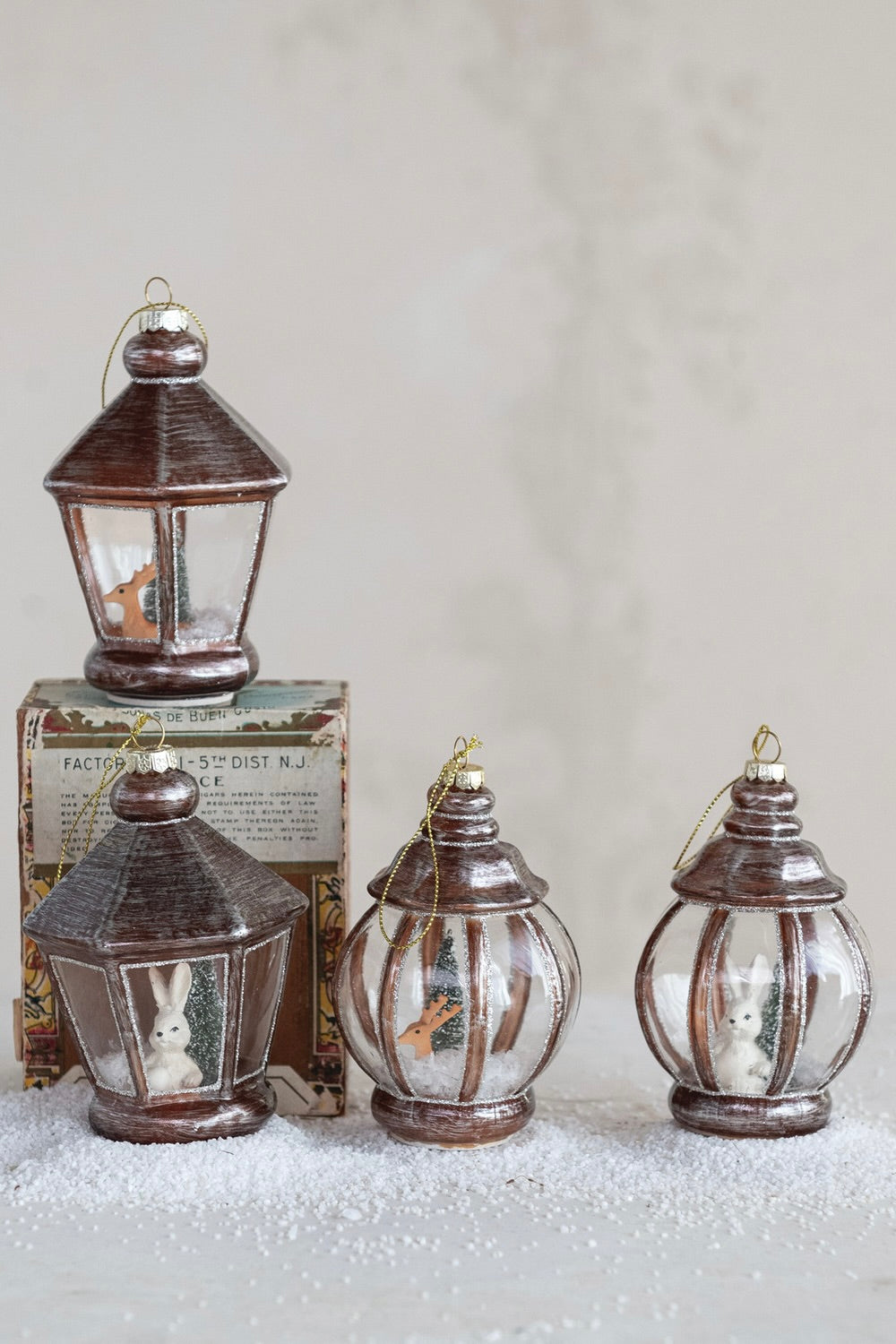 FROSTED LANTERN ORNAMENT