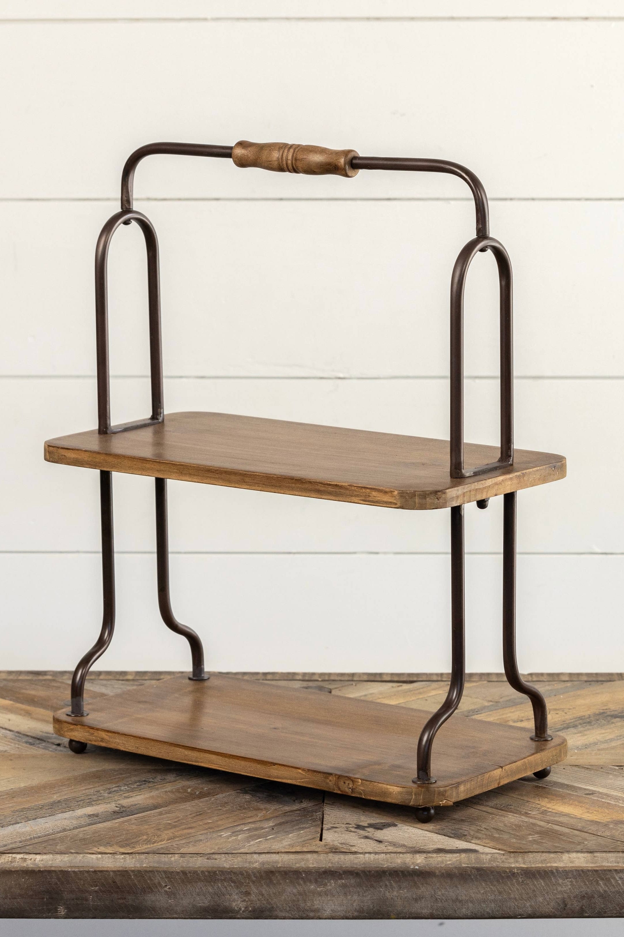 TWO TIER TABLETOP SHELF