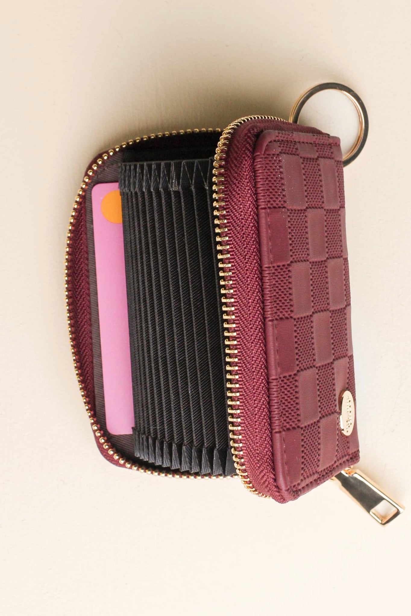 ZIP AROUND WALLET - PLUM