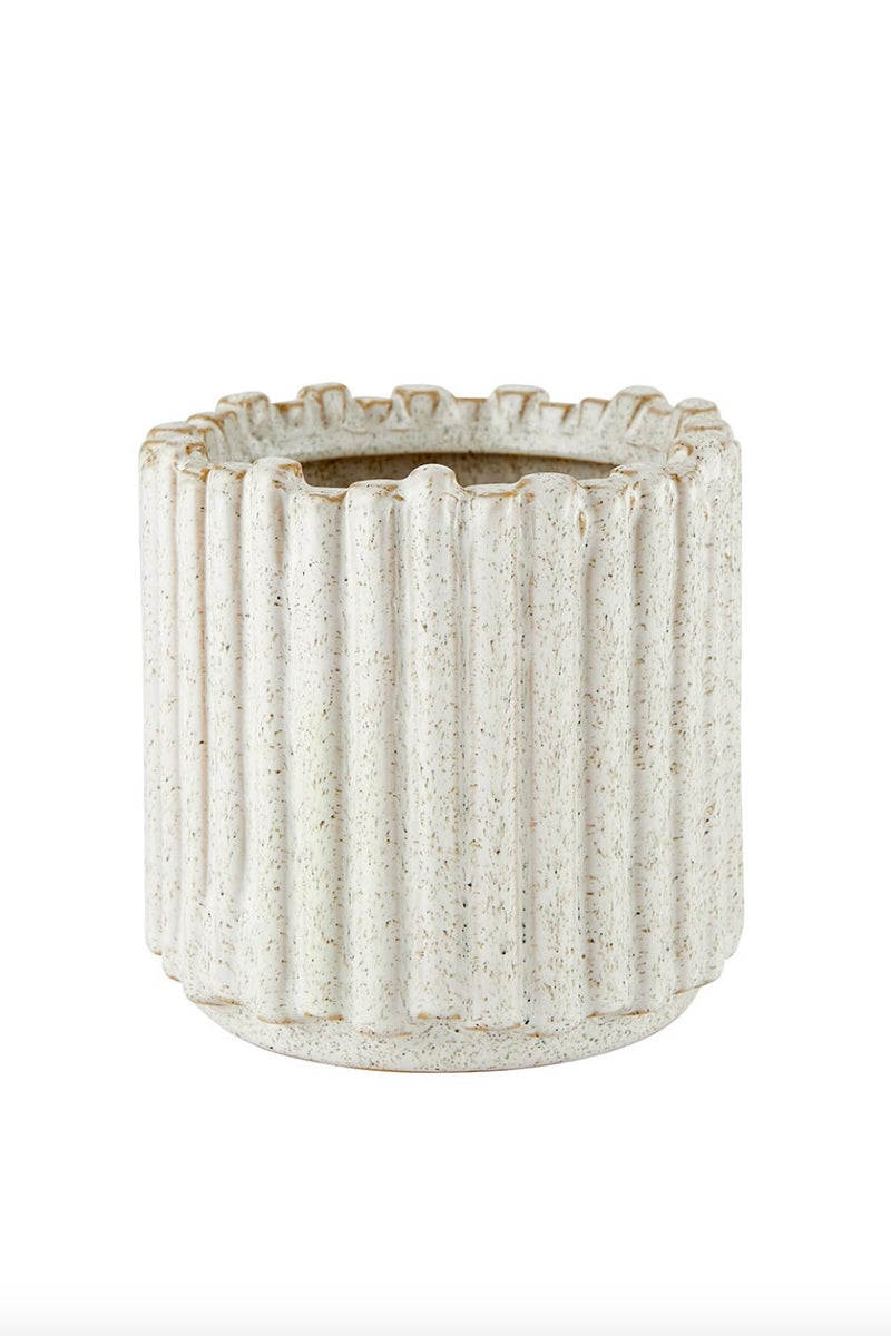 WHITE LINEAL POT - LARGE