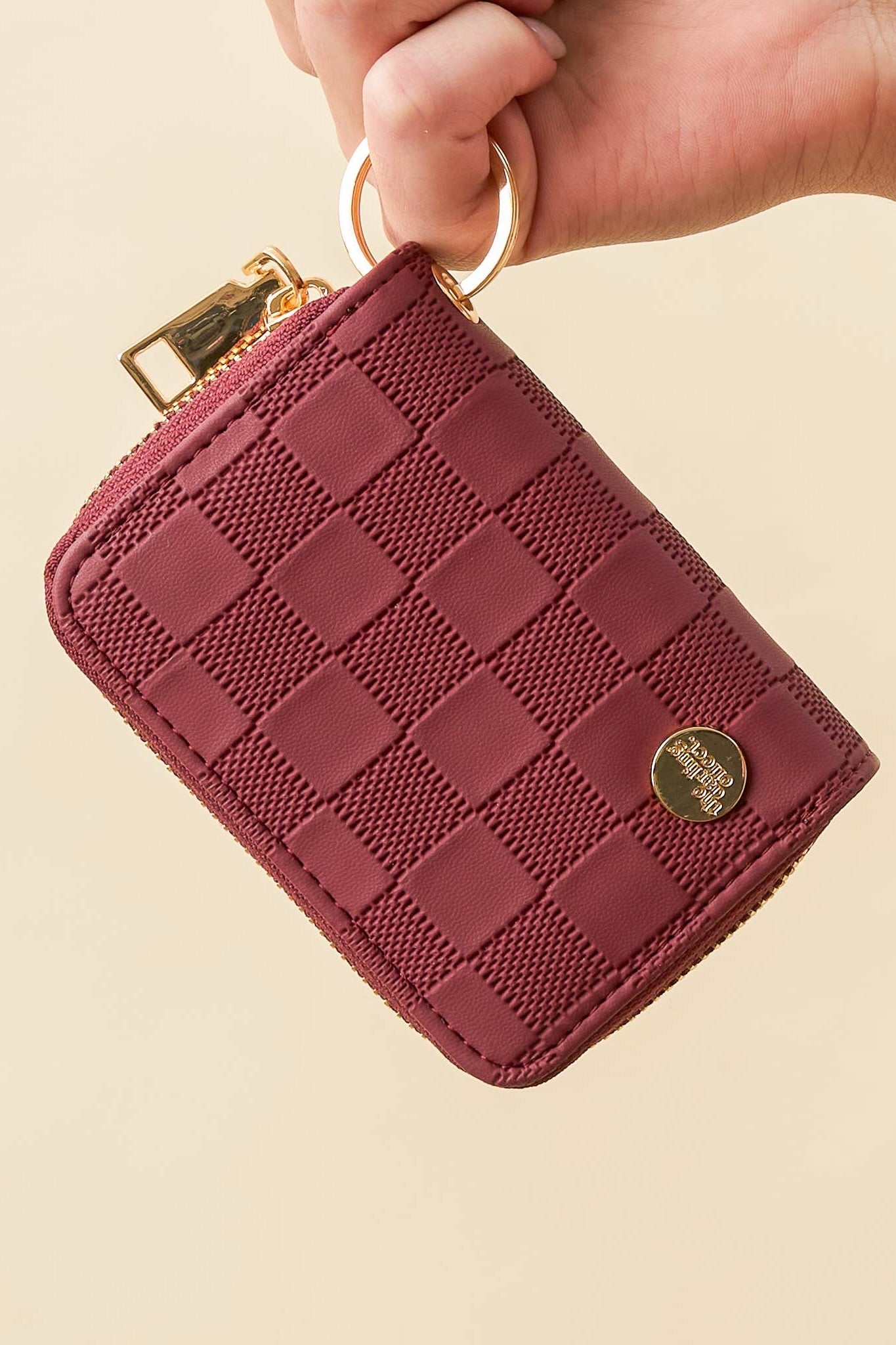 ZIP AROUND WALLET - PLUM
