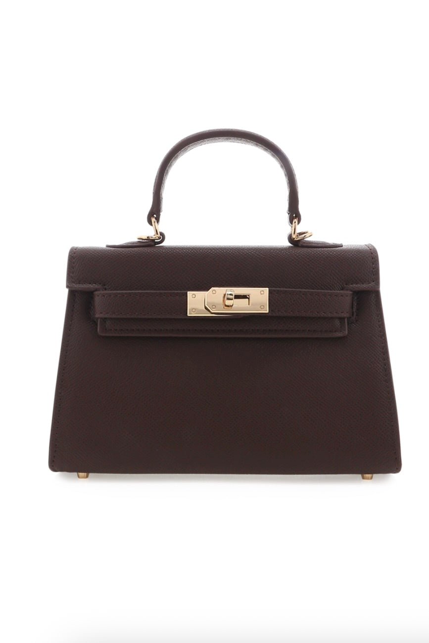 BILLINI - HARIETTE BAG - CHOCOLATE SAFFIANO