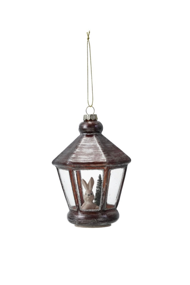 FROSTED LANTERN ORNAMENT