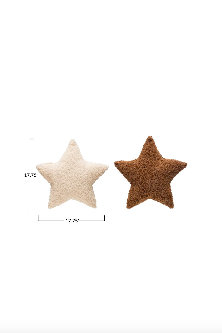 FAUX SHERPA STAR SHAPED PILLOWS