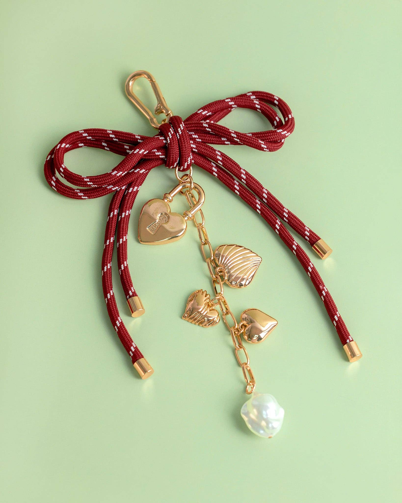 HEART-LOCK BOWTIE BAG CHARM