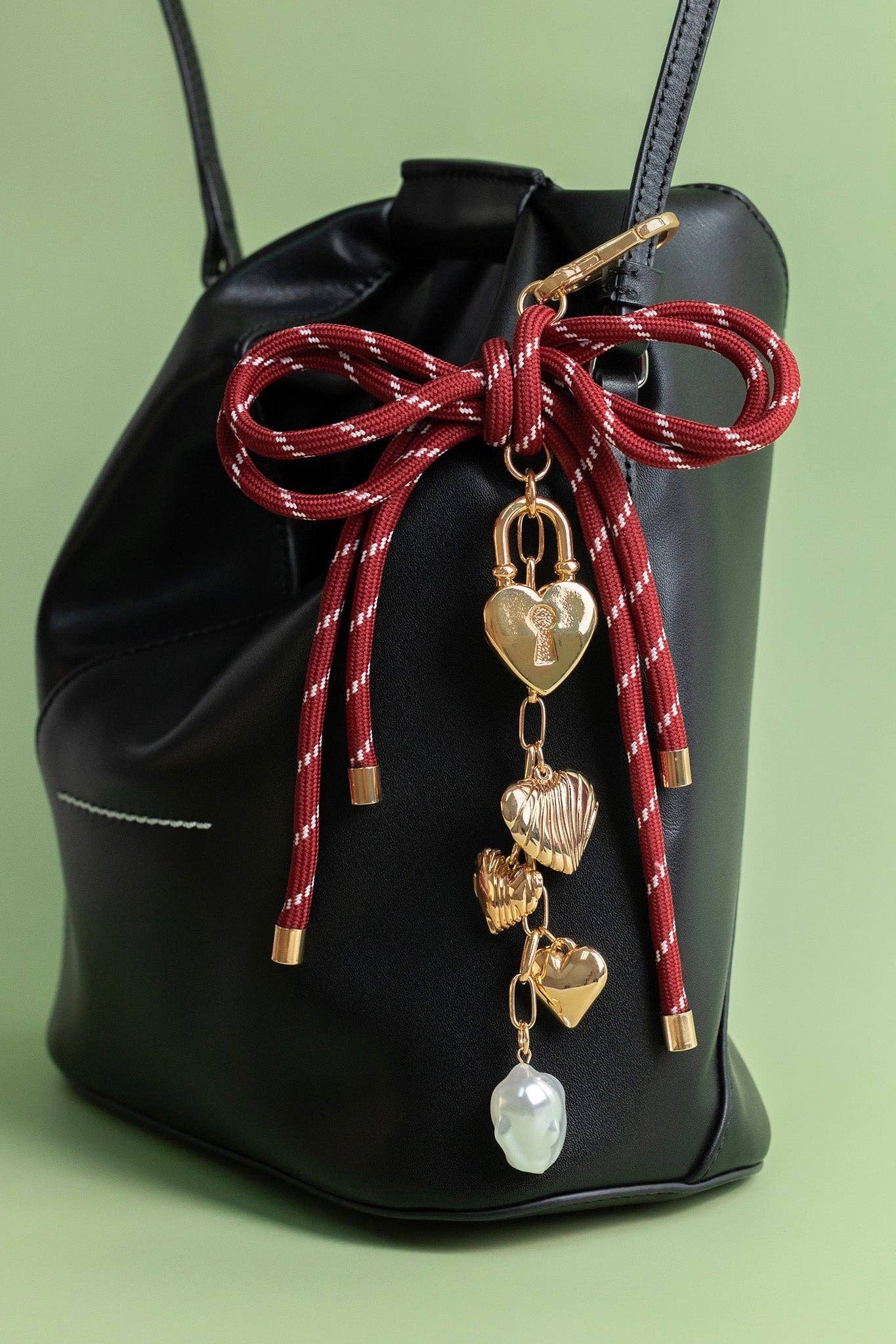 HEART-LOCK BOWTIE BAG CHARM
