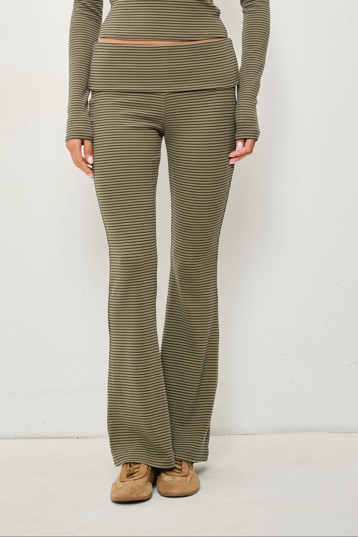 GRADY STRIPED FLARE PANTS