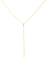 MAY MARTIN - DAINTY PEARL LARIAT NECKLACE
