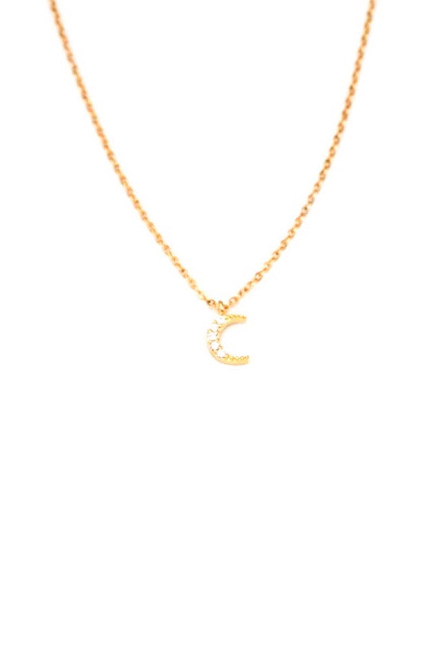 MAY MARTIN - CZ MOON NECKLACE