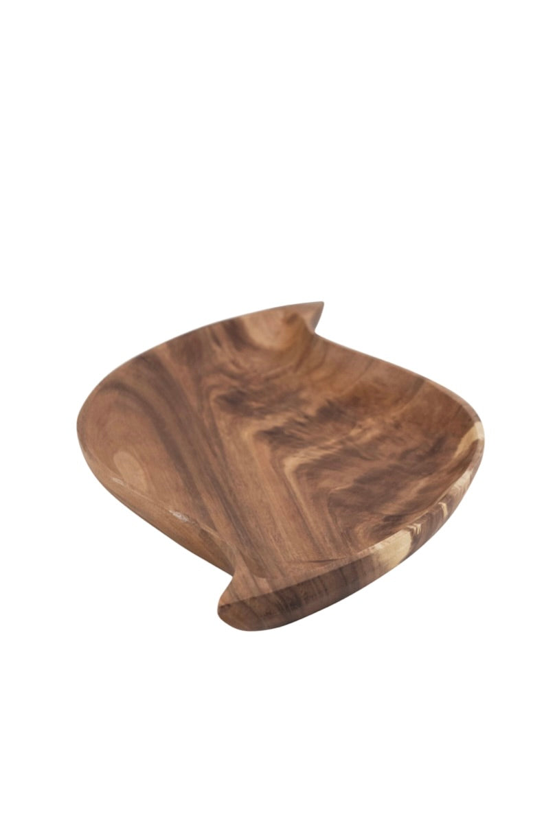 ACACIA WOOD ABSTRACT SHAPED TRAY