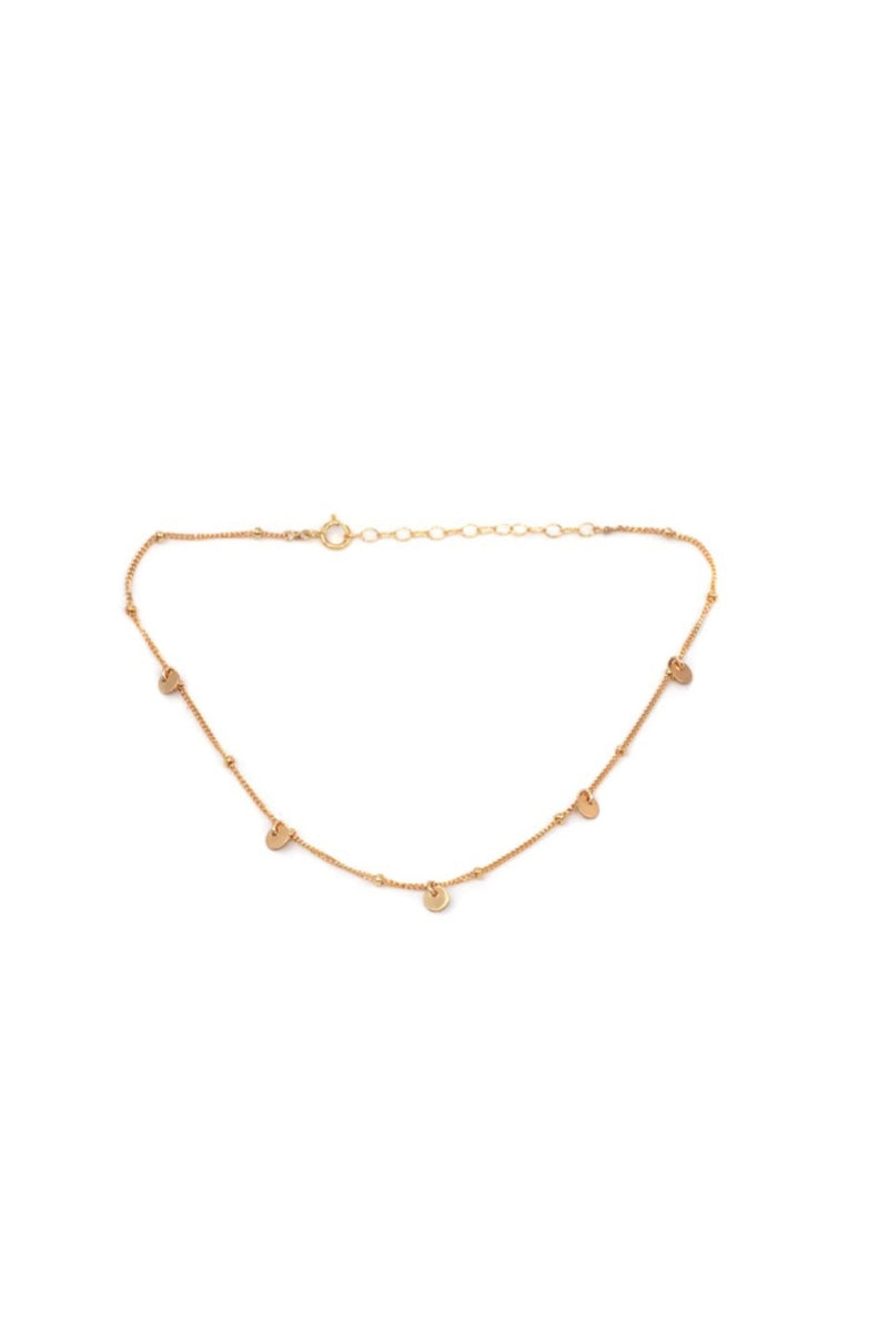 MAY MARTIN - FIVE COIN DOTTED ANKLET