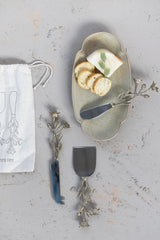 STAINLESS STEEL & BRASS CHEESE KNIVES