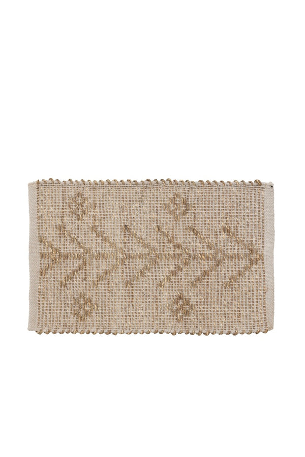 TWO-SIDED HAND-WOVEN SEAGRASS & COTTON PLACEMAT