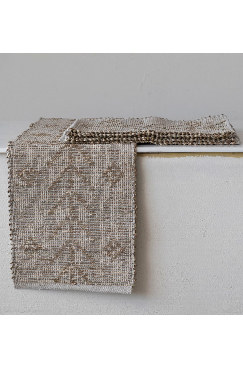 TWO-SIDED HAND-WOVEN SEAGRASS & COTTON PLACEMAT