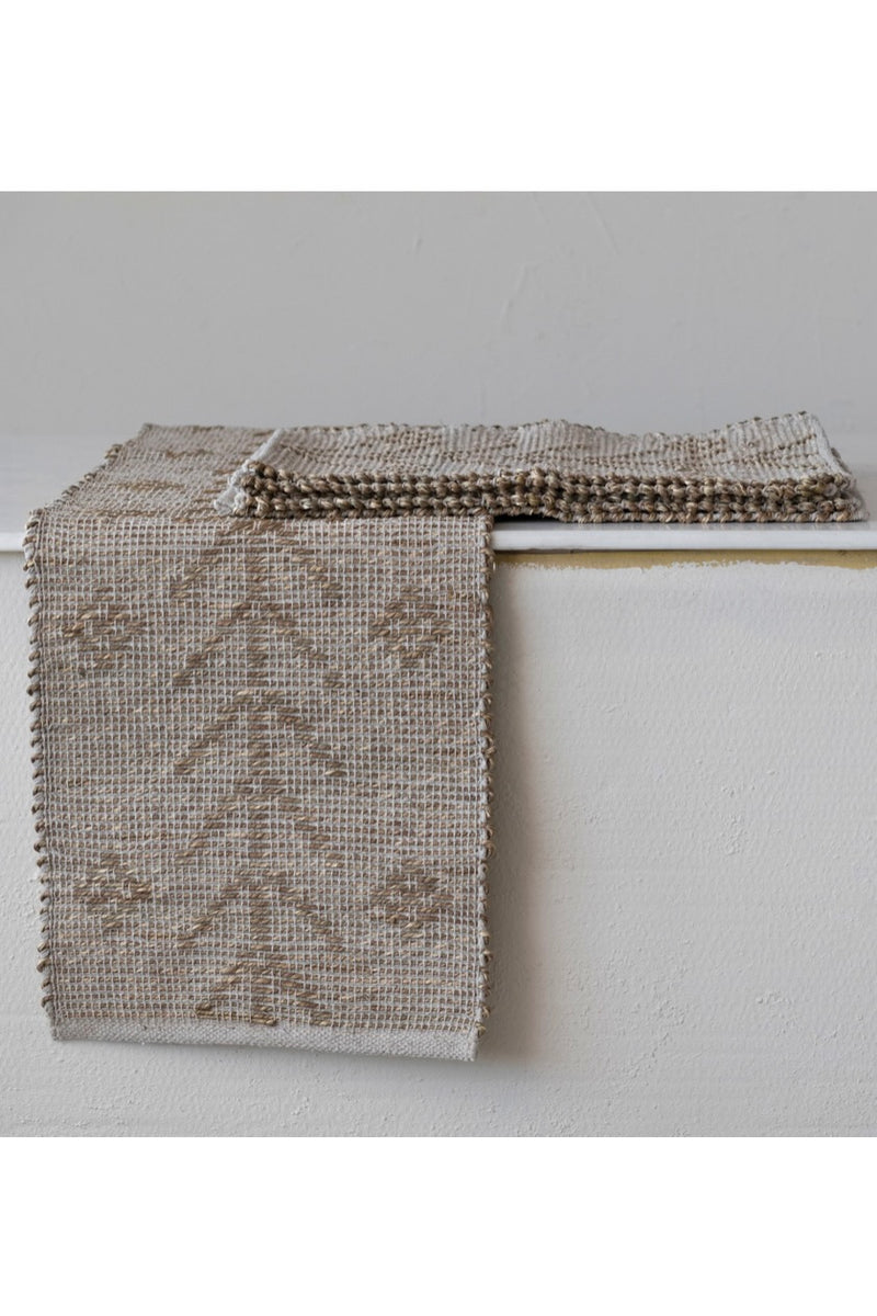 TWO-SIDED HAND-WOVEN SEAGRASS & COTTON PLACEMAT