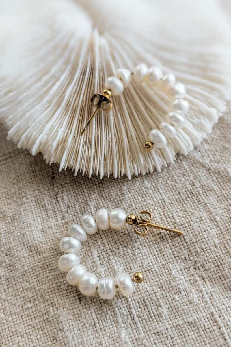 BOEM COLLECTION - TESSA PEARL HOOPS