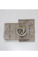 TWO-SIDED HAND-WOVEN SEAGRASS & COTTON PLACEMAT