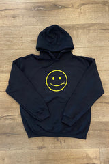 RMS SMILEY HOODIE 2.0 - BLACK W/YELLOW