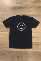 RMS SMILEY TEE 2.0 - BLACK W/WHITE