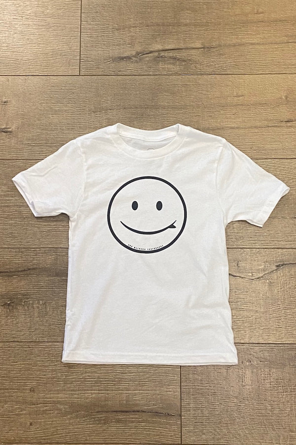RMS SMILEY TEE - TODDLER/YOUTH - WHITE
