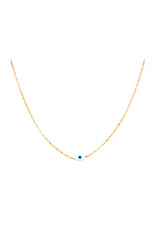 MAY MARTIN - BABY LINK CHAIN W/ EVIL EYE NECKLACE