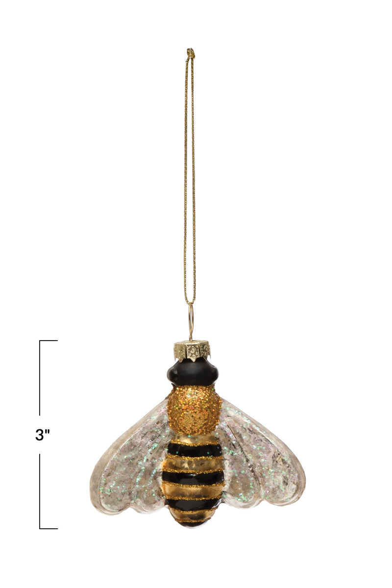 GLASS BEE ORNAMENT